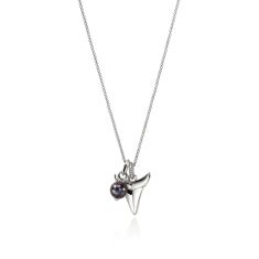 John Hardy Shark Tooth and Pearl Talisman Sterling Silver Necklace 1