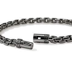 John Hardy Dark Sterling Silver 6mm Box Chain Bracelet