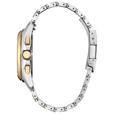 Citizen Eco-Drive Sport Luxury Green Dial Two-Tone Stainless Steel Bracelet Watch 40mm - CA4684-54X