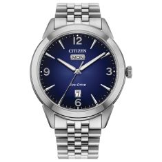 Citizen Eco-Drive Rolan Blue Dial Stainless Steel Bracelet Watch 40mm - AW0150-53L