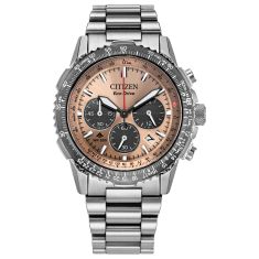 Citizen Eco-Drive Promaster Navihawk Copper Dial Stainless Steel Bracelet Watch 40mm - CA4664-60X