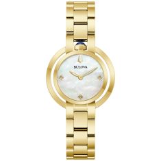 Bulova Rubaiyat Mother-of-Pearl Dial Gold-Tone Stainless Steel Bracelet Watch 30mm - 97L181 1