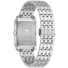 Bulova The Very Thought of You Frank Sinatra Black Dial Stainless Steel Bracelet Watch 30mm - 96B461