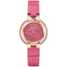 Bulova Rubaiyat Spring Special Edition Pink Dial Pink Leather Strap 30mm - 97R103