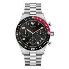 Bulova Special Edition Marine Star Heritage Archive Series Black Dial Stainless Steel Watch 43mm - 98B451