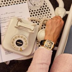 Bulova Marc Anthony Series X Special Edition Gold-Tone Dial Black Rubber Strap Watch 39mm - 97A195