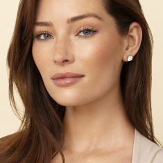 5ctw Round Lab Grown Diamond Solitaire 14k White Gold Stud Earrings