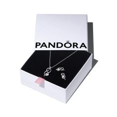 Pandora Infinity Knot Jewelry Earrings and Pendant Necklace Giftset