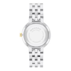 Movado Museum Classic Diamond Accent Silver-Tone Dial Two-Tone Stainless Steel Bracelet Watch 30mm - 0608067