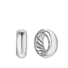 David Yurman DY Mercer Hoop Earrings in Sterling Silver, 24.7mm 1