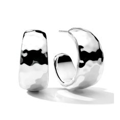 image of IPPOLITA Classico Hammered Hoop Earrings with Tapered Ends with sku:20555256