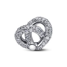 Pandora Pavé Infinity Knot Heart Charm