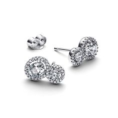 Pandora Embracing Halo Stud Earrings