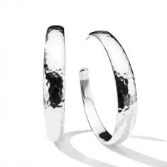 image of IPPOLITA Classico Large Hammered Hoop Earrings with Tapered Ends with sku:20556262