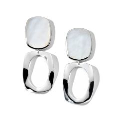 IPPOLITA Polished Rock Candy Long Oval and Large Frame Post Earrings in Mother of Pearl