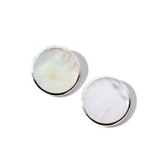 image of IPPOLITA Polished Rock Candy Sterling Silver Stud Earrings in Mother of Pearl with sku:20556379