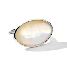 image of IPPOLITA Polished Rock Candy Sculptured Large Oval Ring in Mother of Pearl - Size 7 with sku:20556411