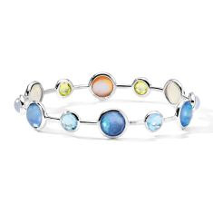image of IPPOLITA Lollipop 12-Stone Sterling Silver Bangle Bracelet in Wildflower with sku:20556452