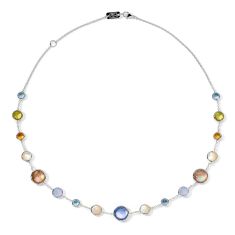 image of IPPOLITA Lollipop Lollitini Short Multi-Stone Sterling Silver Necklace in Wildflower with sku:20556486