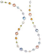 image of IPPOLITA Lollipop Lollitini Long Multi-Stone Sterling Silver Necklace in Wildflower with sku:20556494