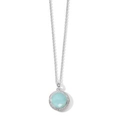 image of IPPOLITA Lollipop Blue Quartz 1/8ctw Diamond Sterling Silver Mini-Pendant Necklace with sku:20556502