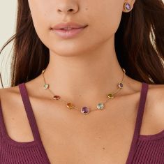 Marco Bicego Jaipur Color 18k Yellow Gold Short Gemstone Necklace