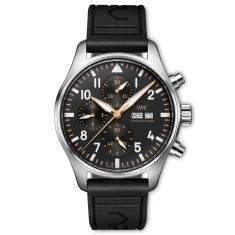 IWC Pilot’s Watch Chronograph APXGP Black Dial Black Rubber Strap Watch 43mm - IW378009