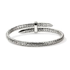 John Hardy Spear Blue Sapphire 5.5mm Sterling Silver Cuff Bracelet