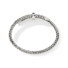 John Hardy Spear Blue Sapphire 5.5mm Sterling Silver Cuff Bracelet