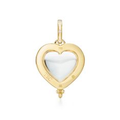 Temple St. Clair 18k Yellow Gold Medium Diamond Pavé Heart Pendant