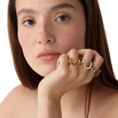 Temple St. Clair 18k Yellow Gold Sapphire Horseshoe Ring - Size 6.5