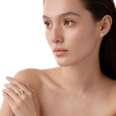 Temple St. Clair 18k Yellow Gold Diamond Snow Butterfly Ring - Size 6.5