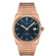 Tissot PRX Powermatic 80 Blue Dial Rose Gold-Tone Stainless Steel Bracelet Watch 40mm - T1374073304100