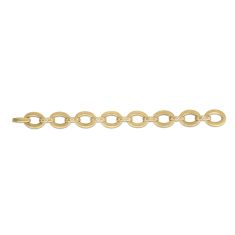 Roberto Coin Duchessa 3/8ctw Diamond 18k Yellow Gold Satin Oval Link Bracelet 1