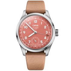 Oris Big Crown Pointer Date Terracotta Dial Brown Leather Strap Watch 40mm - 403 7799 4068 6 20 11FC