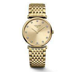 Longines La Grande Classique Diamond Accent Gold-Tone Dial Gold-Tone Stainless Steel Watch 29mm - L4512237E