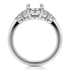 Gabriel & Co. Cami 1/3ctw Diamond Oval 14k White Gold Engagement Ring Setting