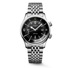 Longines Legend Diver Black Dial Stainless Steel Bracelet Watch 39mm - L37644507