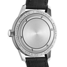 Previously Owned IWC Ingenieur Automatic Silver Dial Black Leather Strap Watch 40mm - IW357001