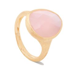 image of Marco Bicego Lunaria 18k Yellow Gold Ring with Pink Opal - Size 7 with sku:20562450