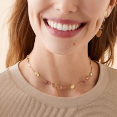 Marco Bicego Lunaria 18k Yellow Gold Tourmaline Necklace