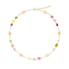 image of Marco Bicego Lunaria 18k Yellow Gold Tourmaline Necklace with sku:20562625