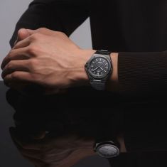 IWC Ingenieur Automatic 42 Black Grid Dial Black Ceramic Bracelet Watch 42mm - IW338903