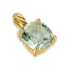 David Yurman Marbella Pendant in 18K Yellow Gold with Prasiolite, 12mm