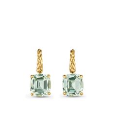 David Yurman Marbella Drop Earrings in 18K Yellow Gold with Prasiolite, 25mm