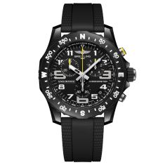 Breitling Chronograph Endurance Pro 44 Black Dial Black Rubber Strap Watch 44mm - X82310E51B1S2