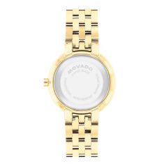 Movado Museum Classic Lab Grown Diamond Accent Silver-Tone Dial Gold-Tone Watch 30mm - 0608068