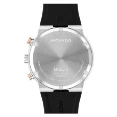 Movado BOLD Fusion Black Dial Black Silicone Strap Watch 44mm - 3601330