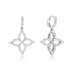 Roberto Coin Princess Diamond 18k White Gold Drop Earrings