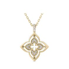 Roberto Coin Venetian Princess Rhodolite and Diamond 18k Yellow Gold Pendant Necklace